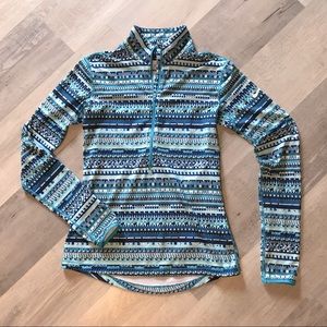 Nike Women’s Pro Dri-Fit Quarter-Zip Pullover Size Medium Blue